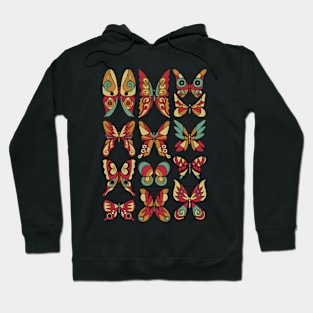 Retro Inspired Butterfly Pattern Hoodie